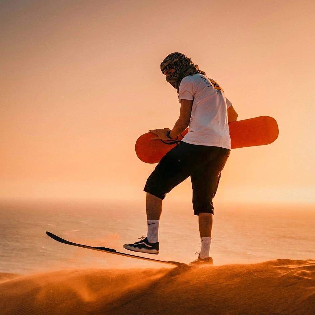 Sandboard dans les dunes